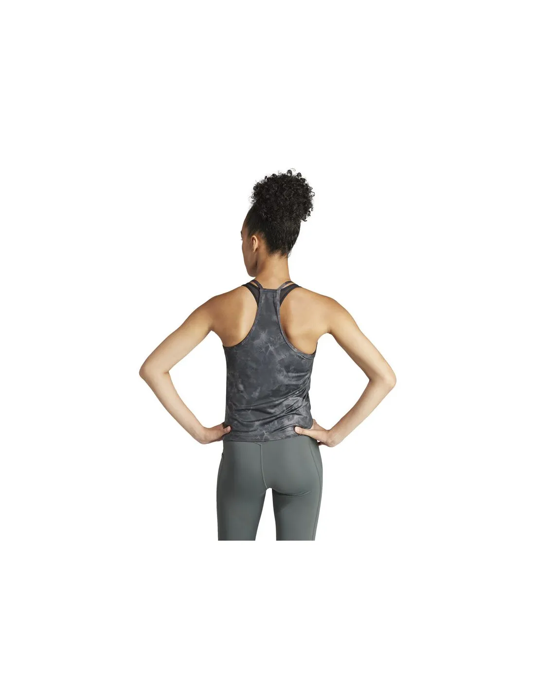 Camiseta de Fitness adidas Essentials Aop Flower Mujer Gris