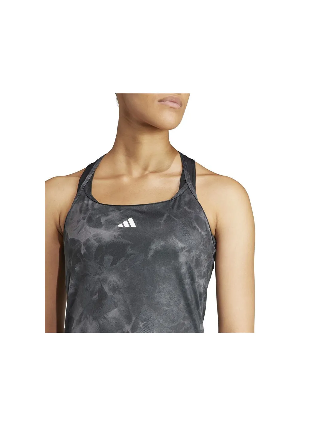 Camiseta de Fitness adidas Essentials Aop Flower Mujer Gris