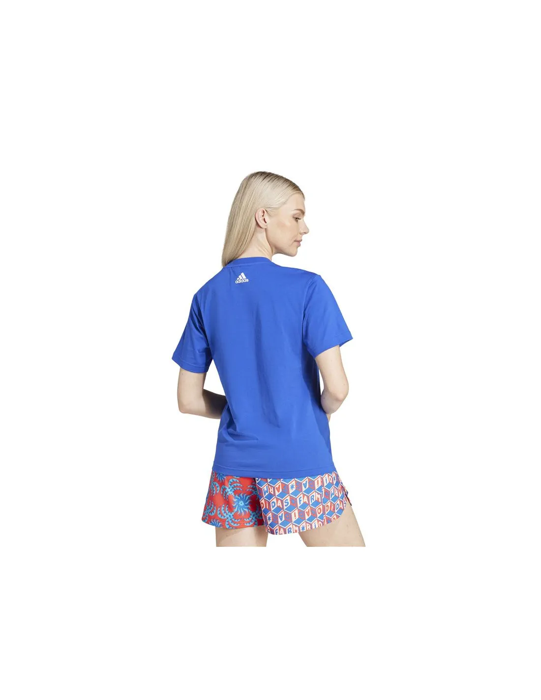 Camiseta de Fitness adidas Essentials Farm Graphic Mujer Azul