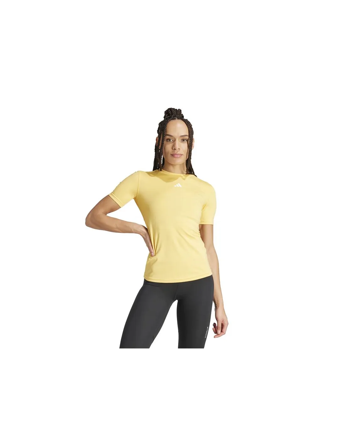 Camiseta de Fitness adidas Essentials Tech Fit Train Mujer Amarillo
