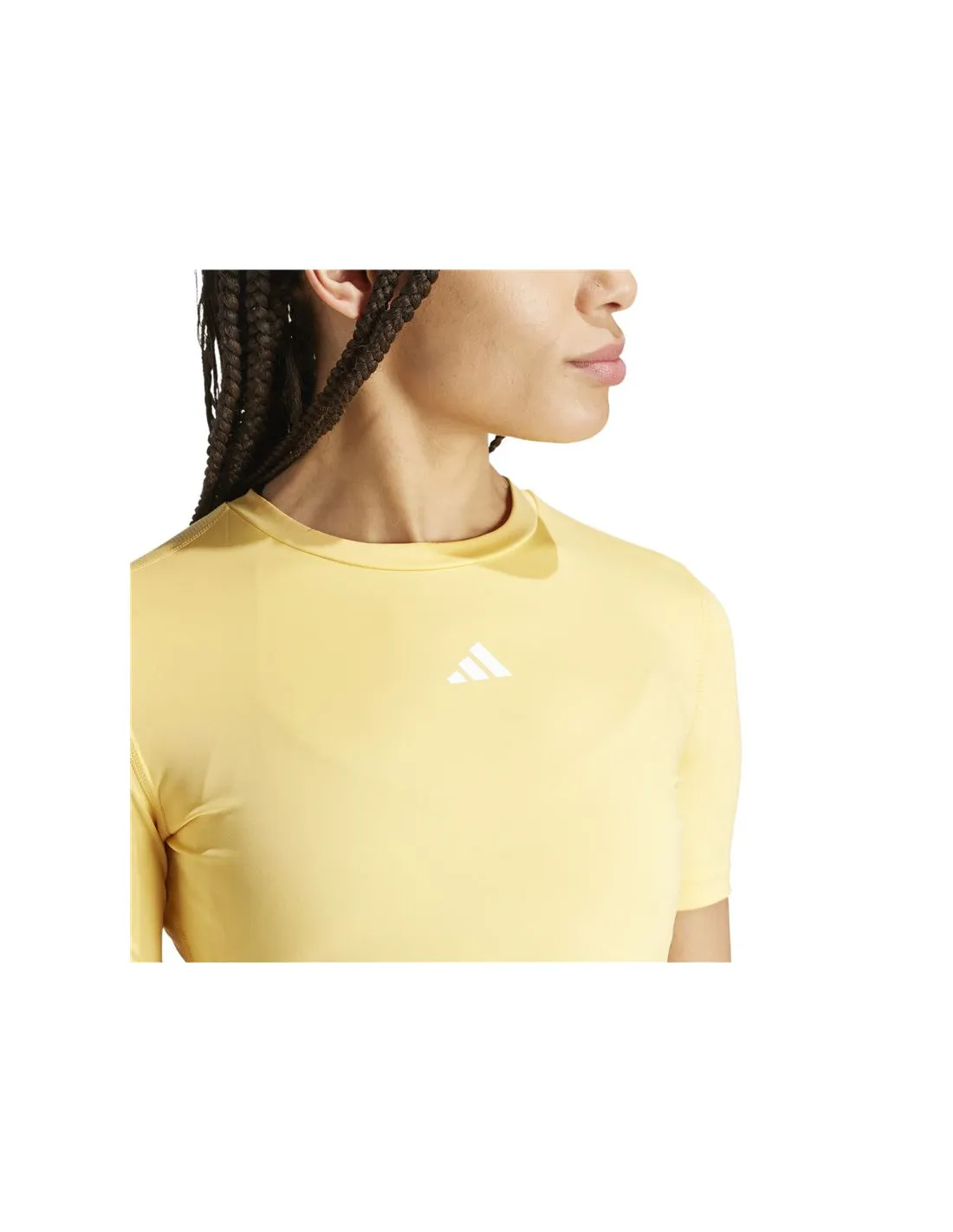 Camiseta de Fitness adidas Essentials Tech Fit Train Mujer Amarillo