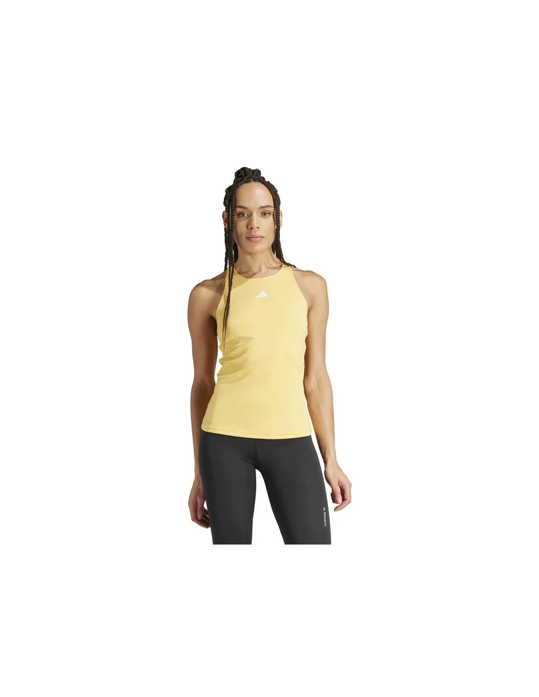 Camiseta de Fitness adidas Essentials Tech Fit Train Tank Mujer Amarillo