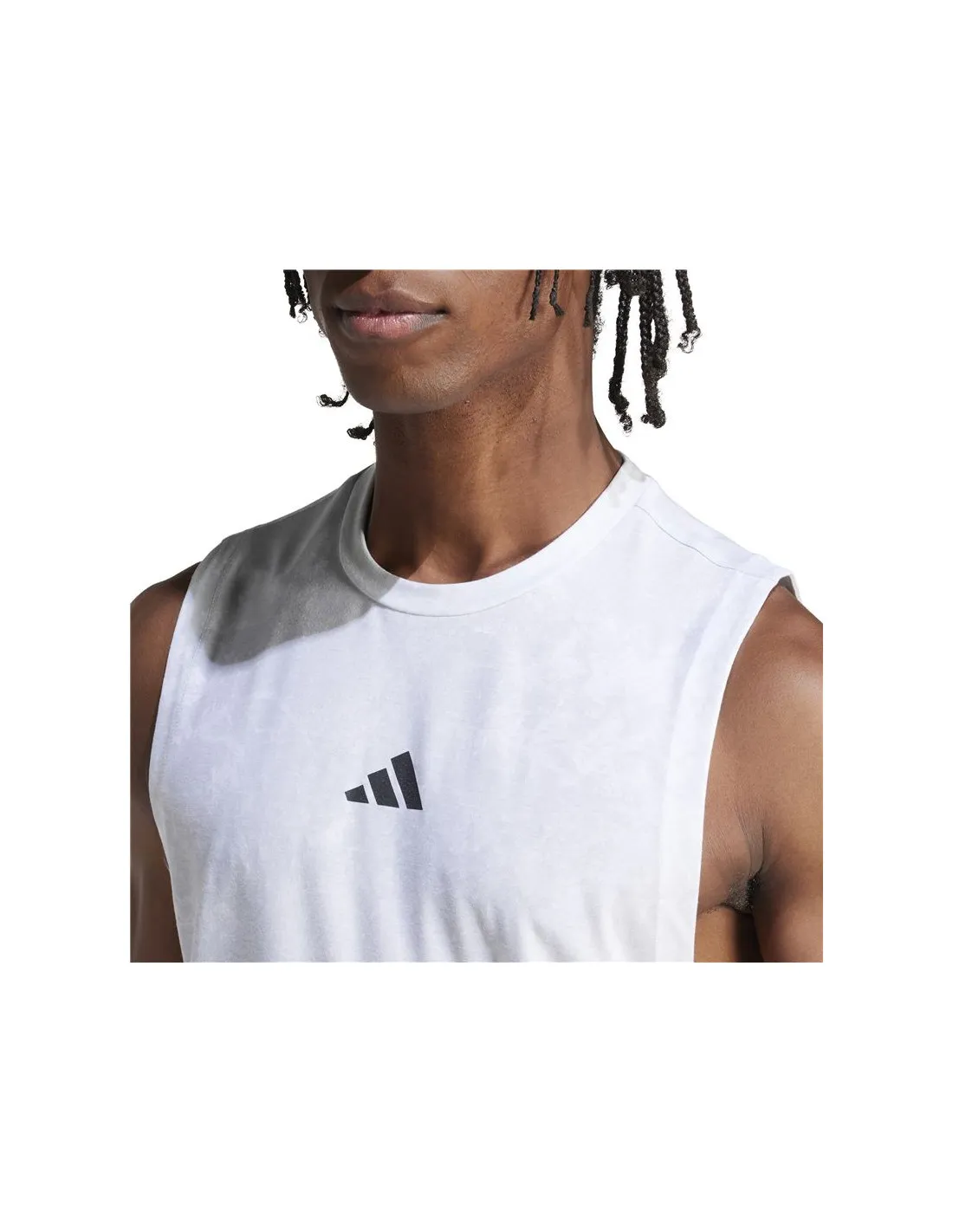 Camiseta de Fitness adidas Essentials Workout Power Tank Hombre Blanco