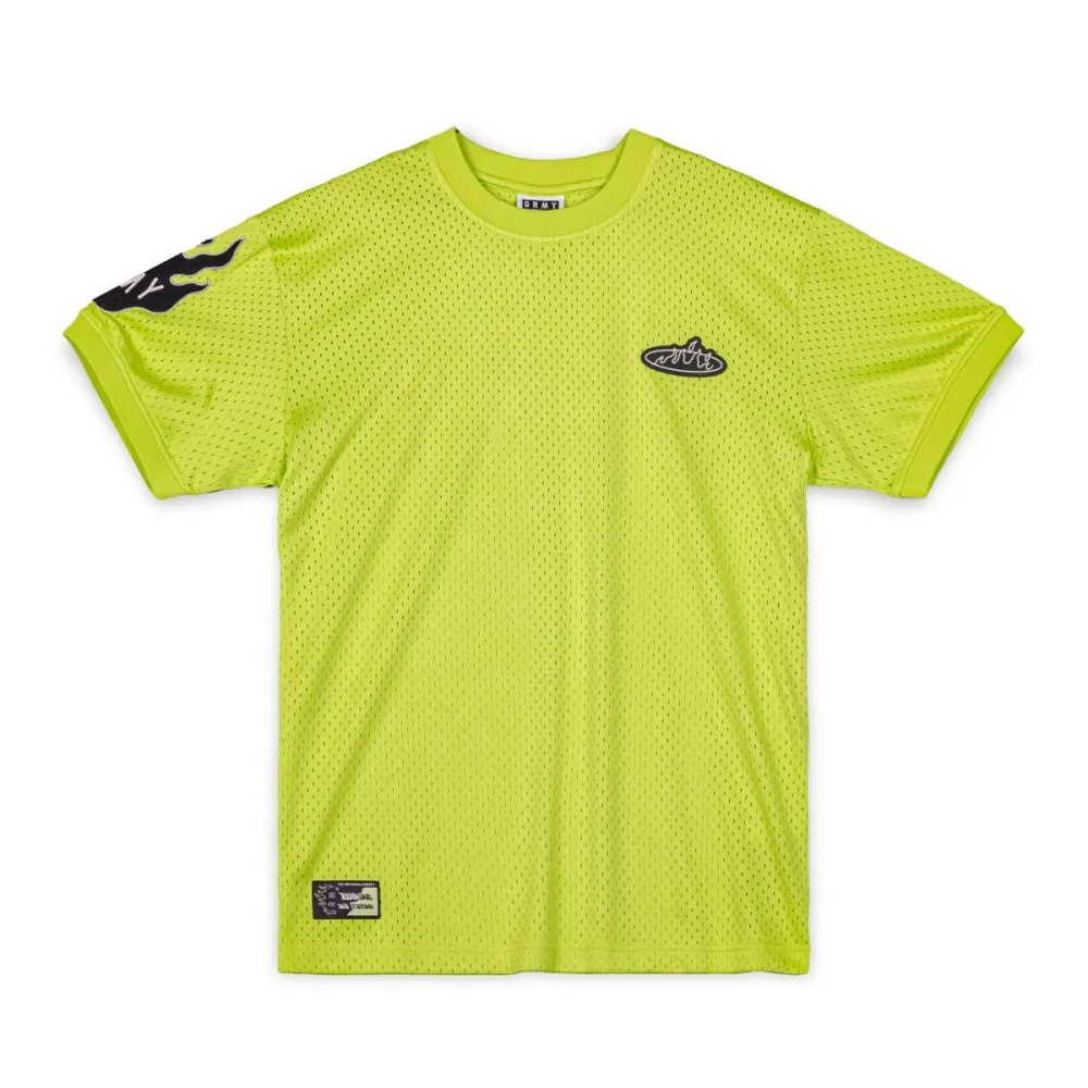 CAMISETA GRIMEY CLOVEN TONGUES MESH  FLUOR LIME | SUMMER 23