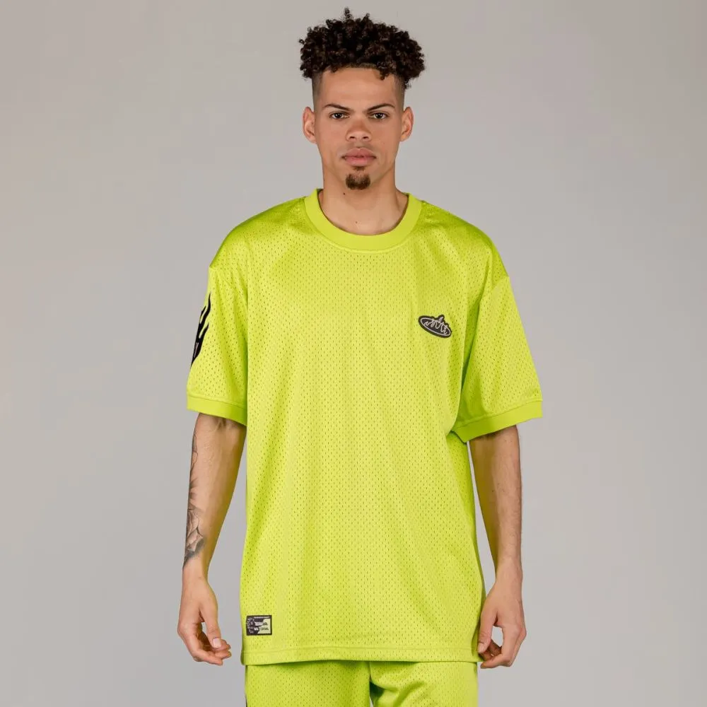 CAMISETA GRIMEY CLOVEN TONGUES MESH  FLUOR LIME | SUMMER 23