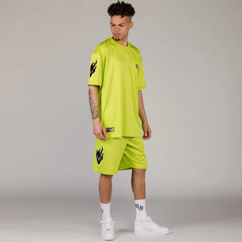 CAMISETA GRIMEY CLOVEN TONGUES MESH  FLUOR LIME | SUMMER 23