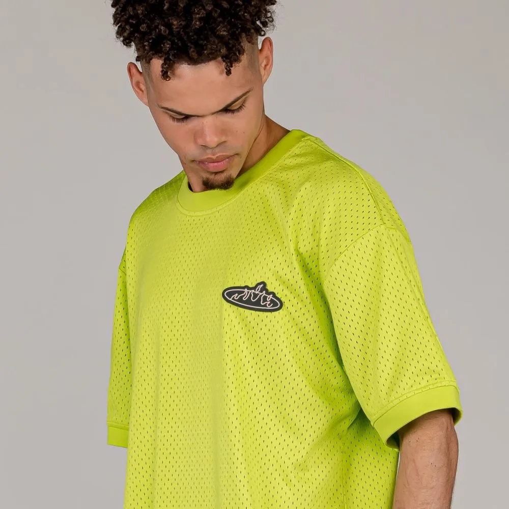 CAMISETA GRIMEY CLOVEN TONGUES MESH  FLUOR LIME | SUMMER 23