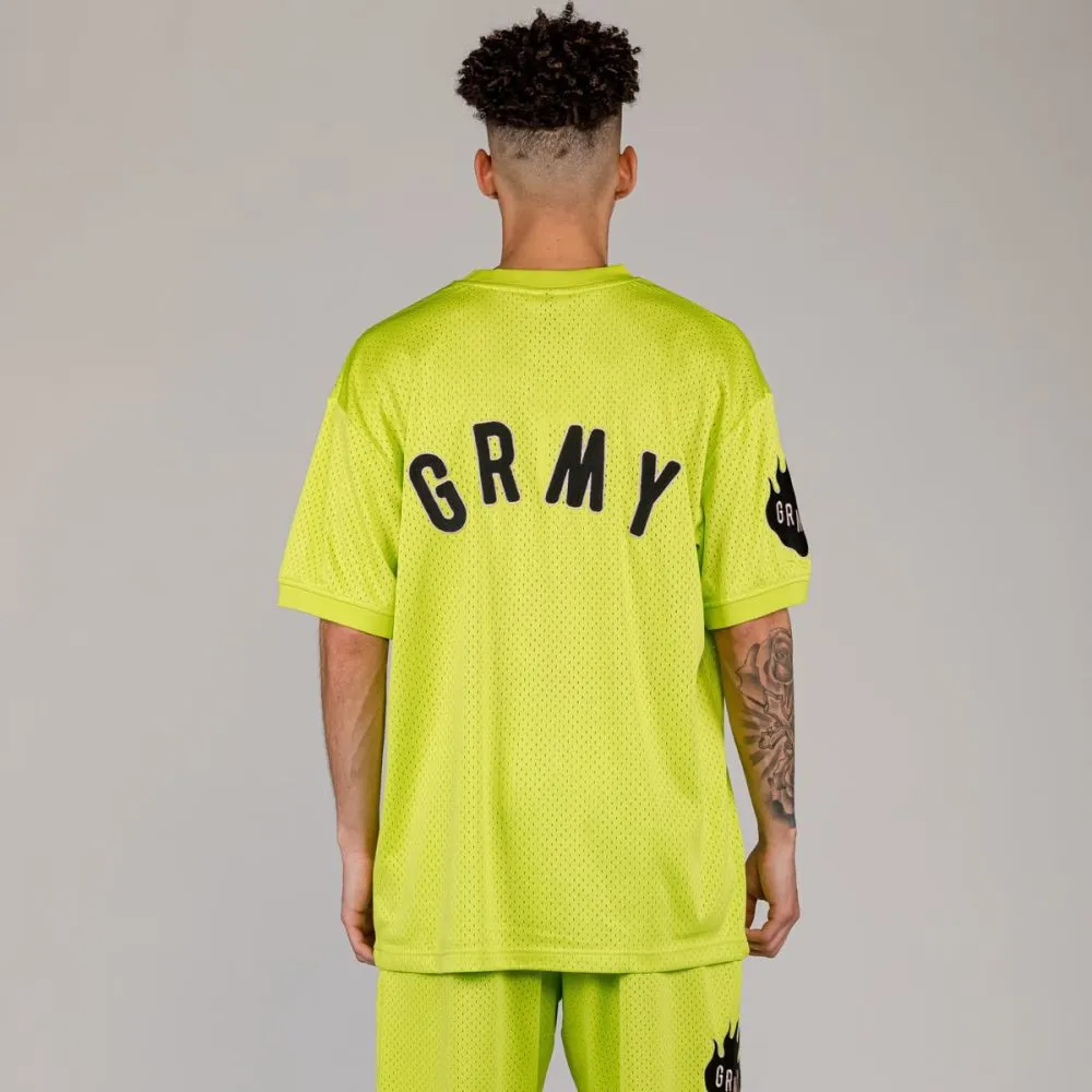 CAMISETA GRIMEY CLOVEN TONGUES MESH  FLUOR LIME | SUMMER 23