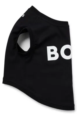 Camiseta para perro en algodón mercerizado con logo en contraste