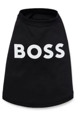Camiseta para perro en algodón mercerizado con logo en contraste
