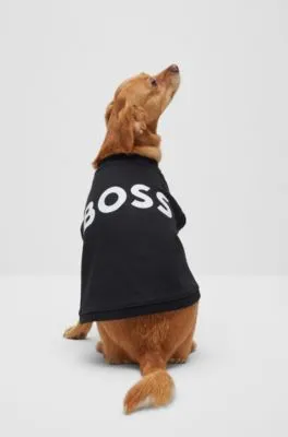 Camiseta para perro en algodón mercerizado con logo en contraste