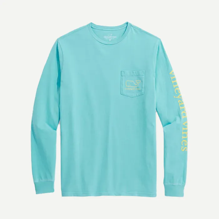 Camiseta Vineyard – Vintage Whale LS Pocket Tee