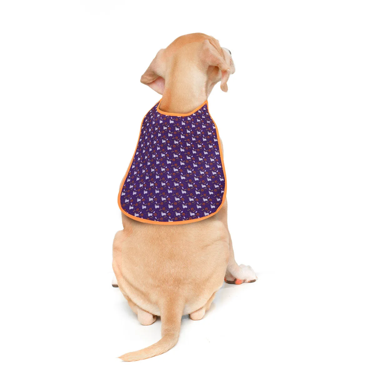 Capa para mascota color Morado con Diseo de Halloween