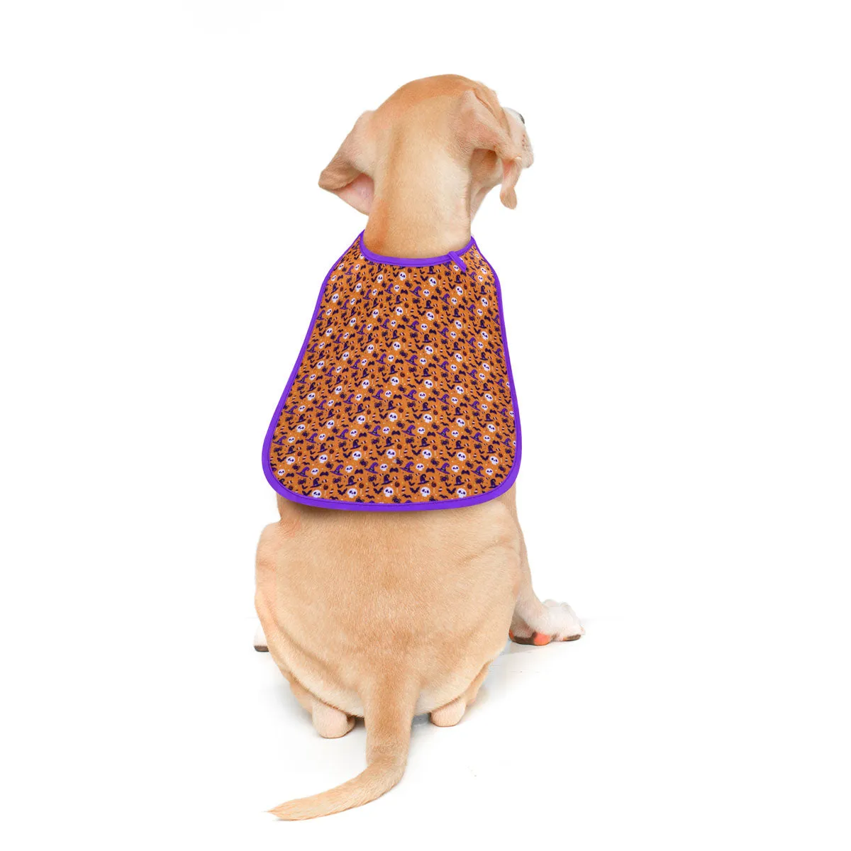 Capa para mascota color Naranja con Diseo de Halloween
