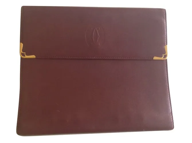 Cartier Bolsos Maletines Burdeos 