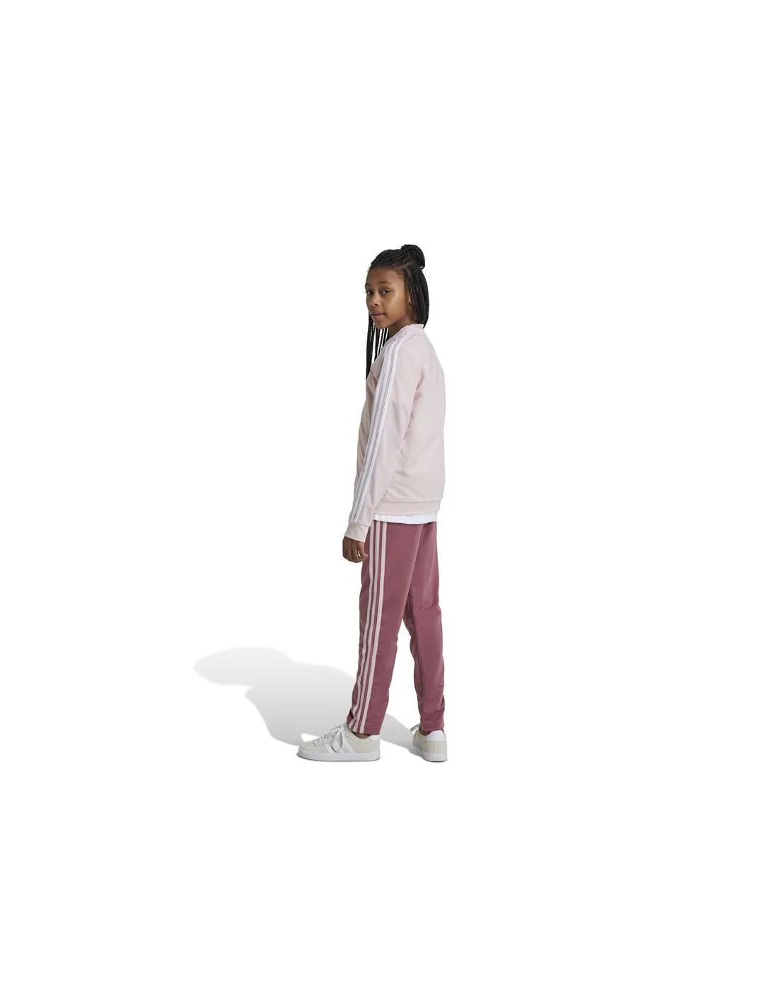 Chandal adidas Essentials 3 Bandas Niña Rosa