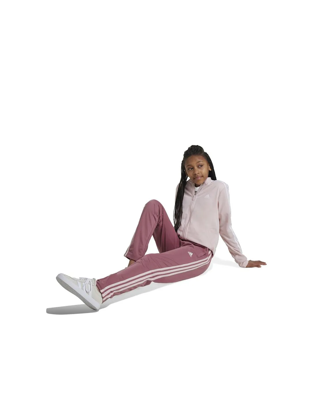 Chandal adidas Essentials 3 Bandas Niña Rosa