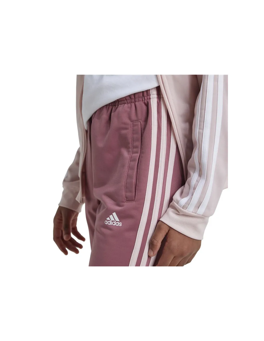 Chandal adidas Essentials 3 Bandas Niña Rosa