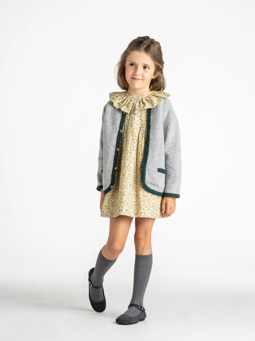 Chaqueta punto ribete verde