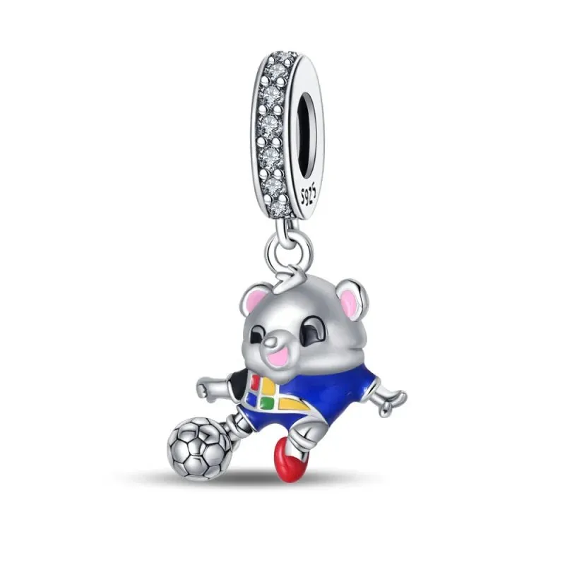 Charm Futbol Euro2024 Mascota Albrt con Balon