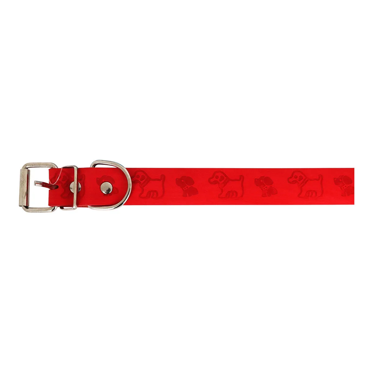 Collar color Rojo con Diseo de Perritos para Mascota