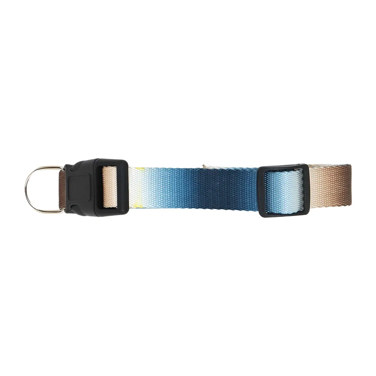 Collar con Diseo Ajustable color Azul con Café para Mascota