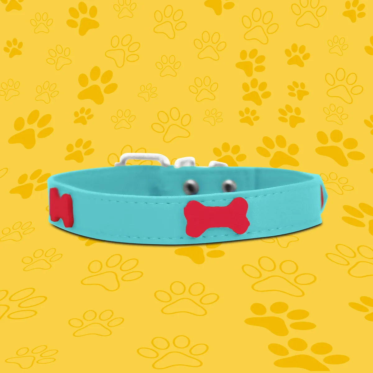 Collar Sintético color Aqua para Mascota