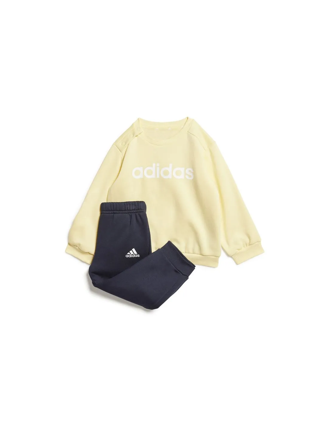 Conjunto adidas Essentials Lineage French Terry Infantil Amarillo