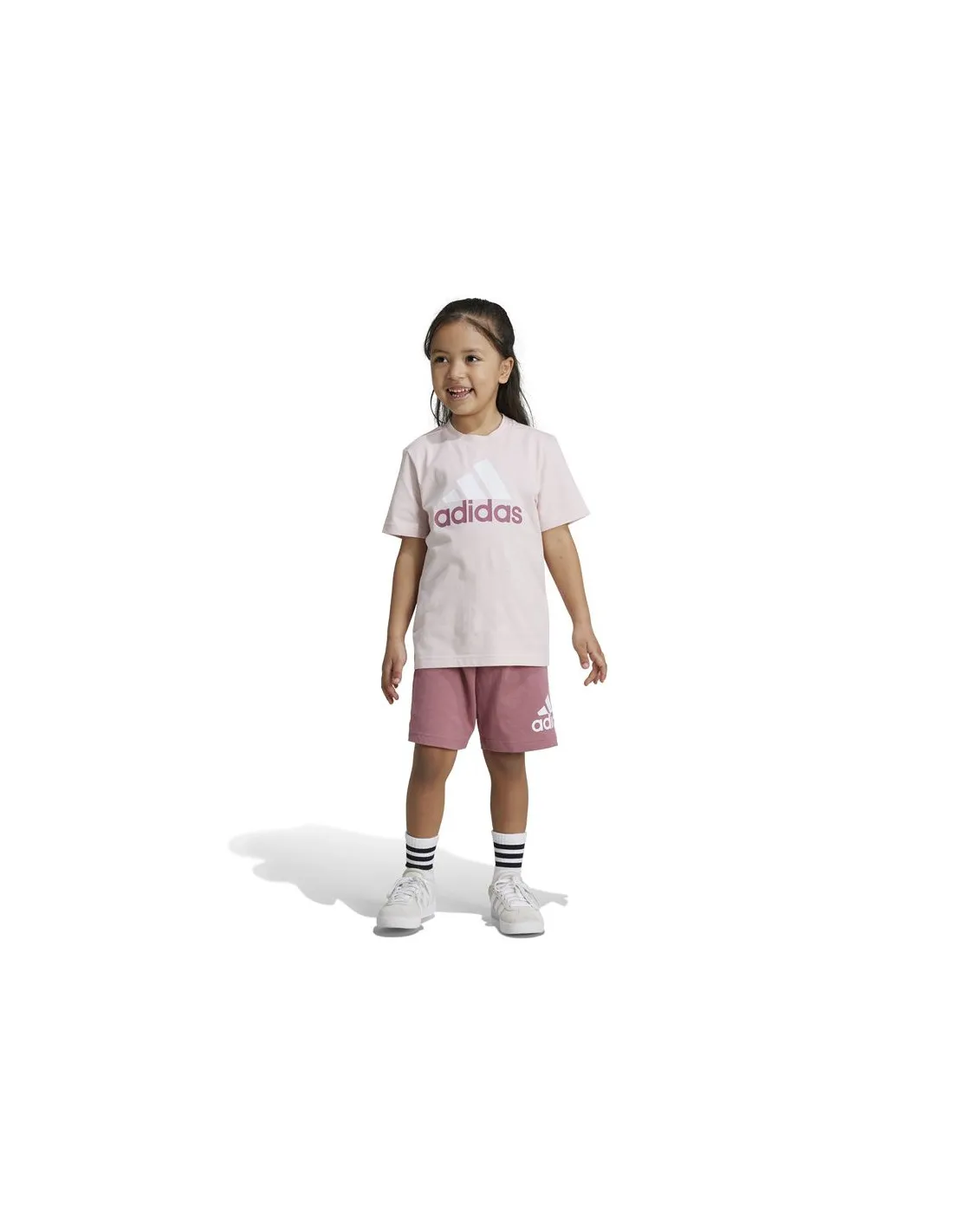 Conjunto adidas Little Essentials Logo And Infantil Rosa