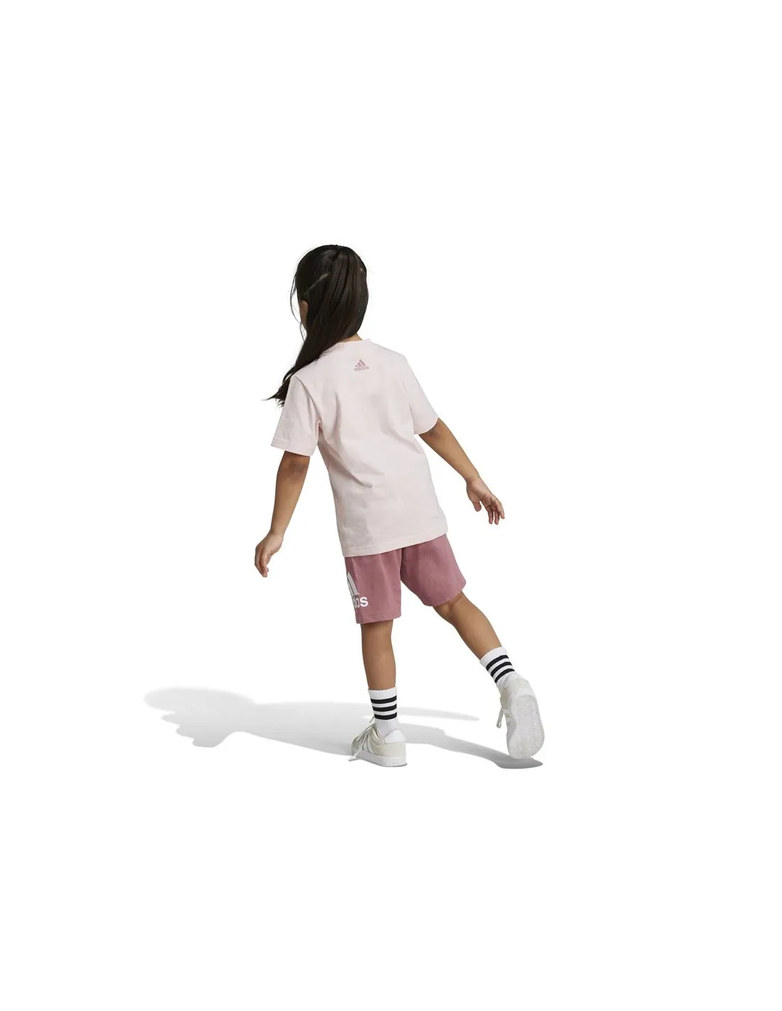 Conjunto adidas Little Essentials Logo And Infantil Rosa