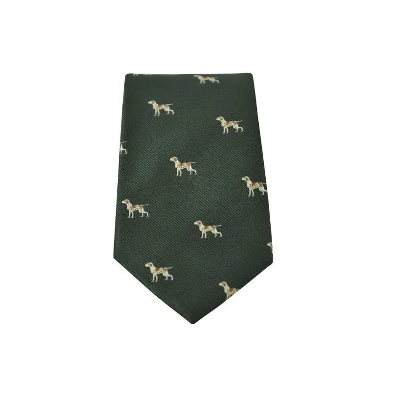 Corbata Oxford Blue Perro seda Green