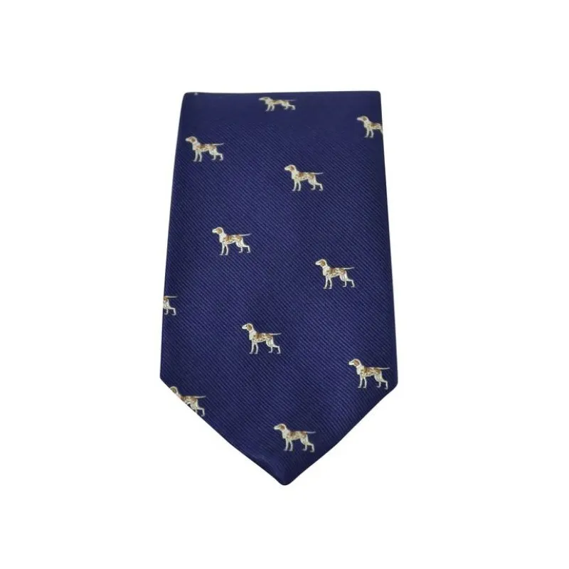 Corbata Oxford Blue Perro seda Navy