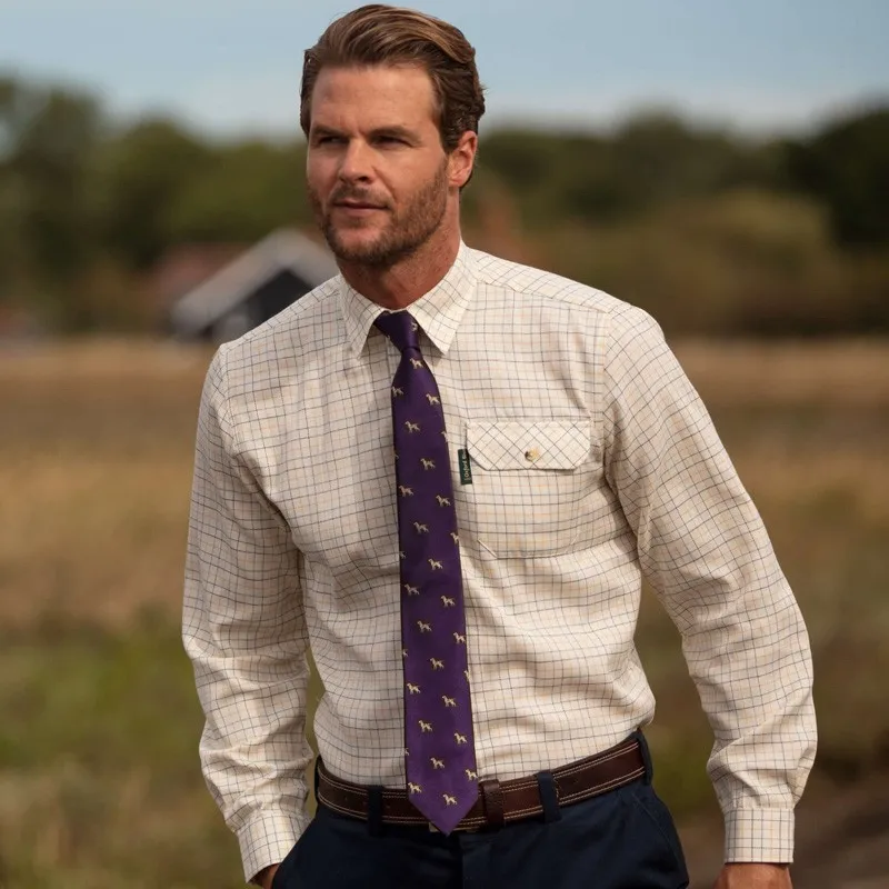Corbata Oxford Blue Perro seda Purple