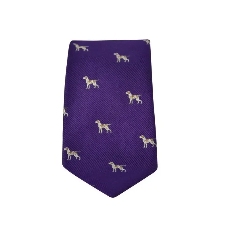 Corbata Oxford Blue Perro seda Purple