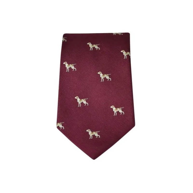 Corbata Oxford Blue Perro seda Wine