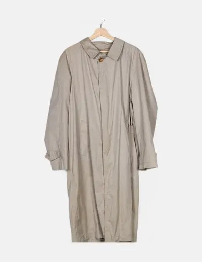 Cortefiel Gabardina beige básica