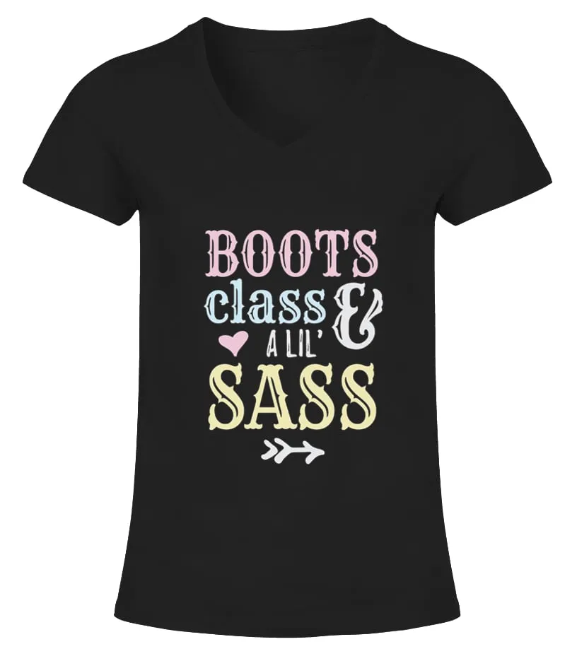Country Girl Cowgirl T Shirt Camiseta cuello pico Mujer
