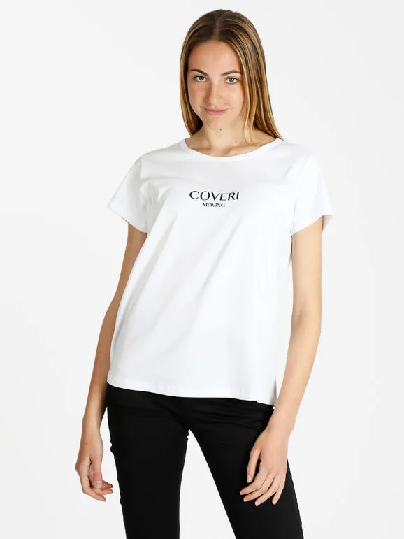 Coveri Moving Camiseta de mujer de manga corta con letras