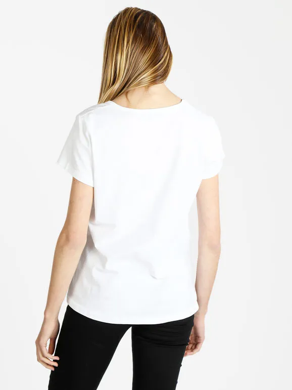 Coveri Moving Camiseta de mujer de manga corta con letras