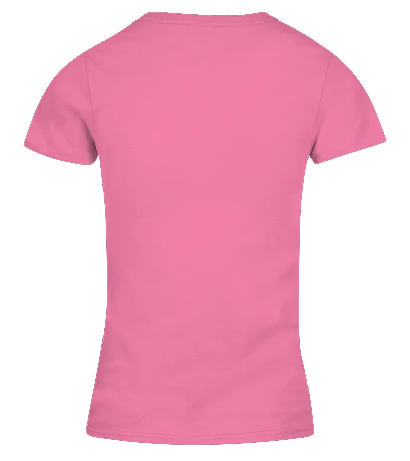 Cuidado con la señora el perro es inofensivo Camiseta cuello pico Mujer