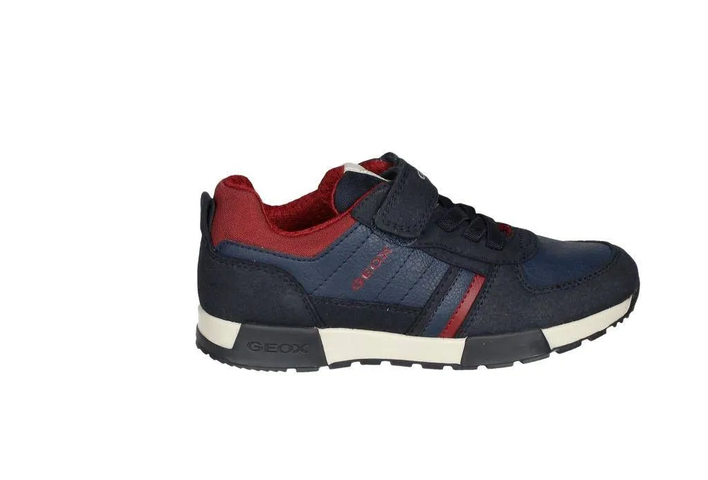 Deportivo Velcro Azul Cordones Elasticos Cuello Nilon Rojo