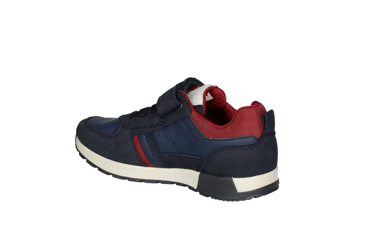 Deportivo Velcro Azul Cordones Elasticos Cuello Nilon Rojo