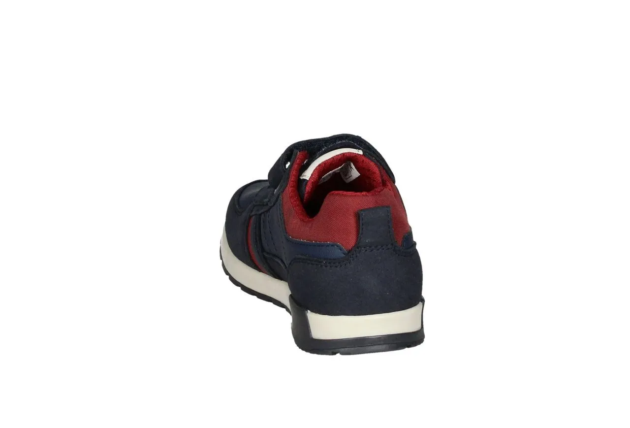 Deportivo Velcro Azul Cordones Elasticos Cuello Nilon Rojo