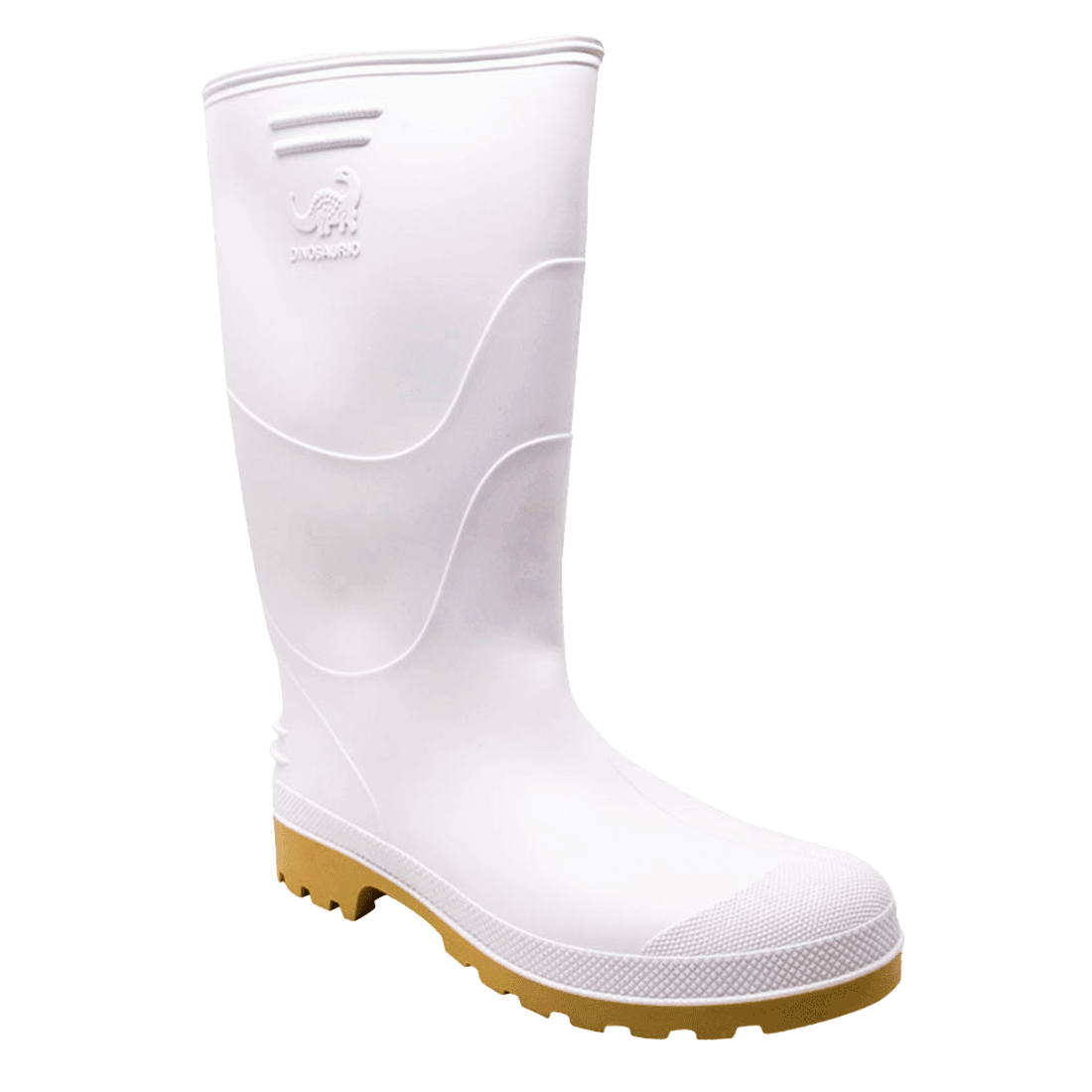 DINOSAURIO PP1015B04 TALLA 35 PAR DE BOTAS DE PVC ANTIDESLIZANTES BLANCAS ALTAS