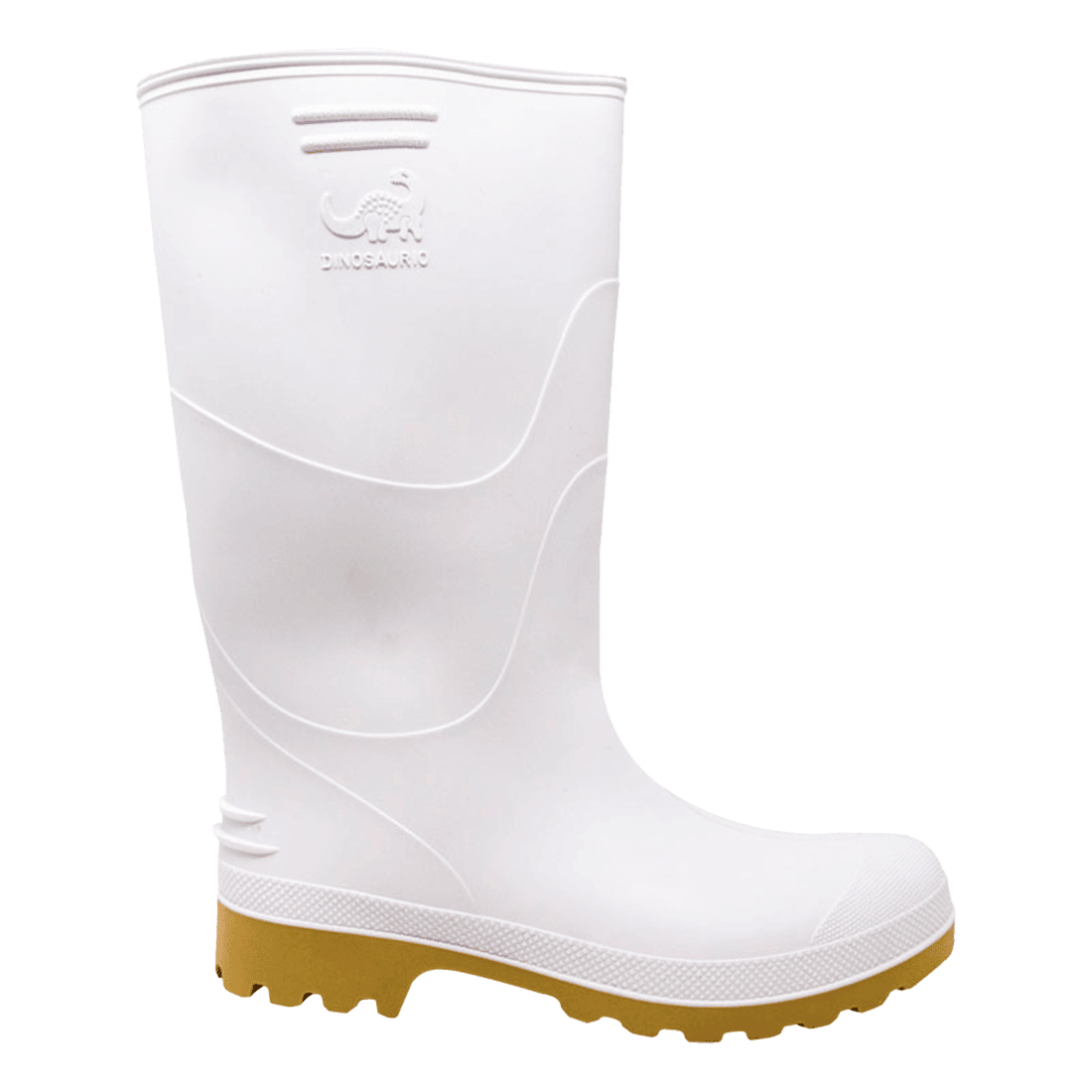 DINOSAURIO PP1015B04 TALLA 35 PAR DE BOTAS DE PVC ANTIDESLIZANTES BLANCAS ALTAS