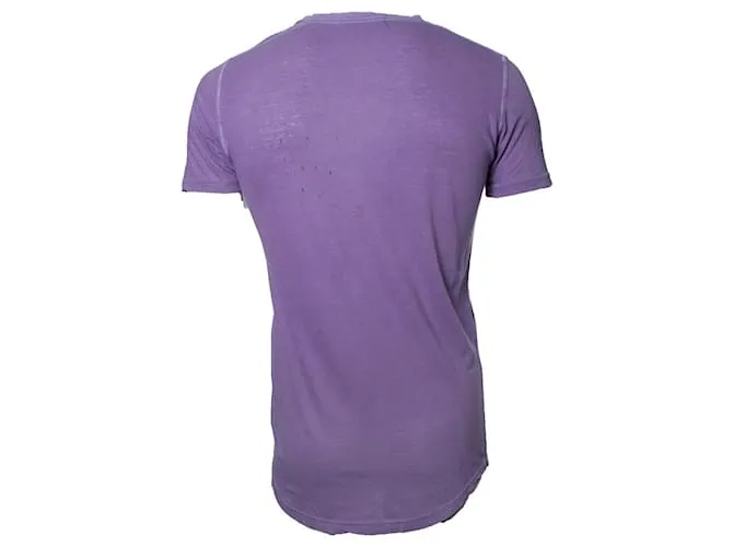 Dsquared2, Camiseta con cuello en V y logo Púrpura 