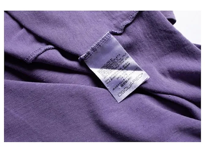 Dsquared2, Camiseta con cuello en V y logo Púrpura 