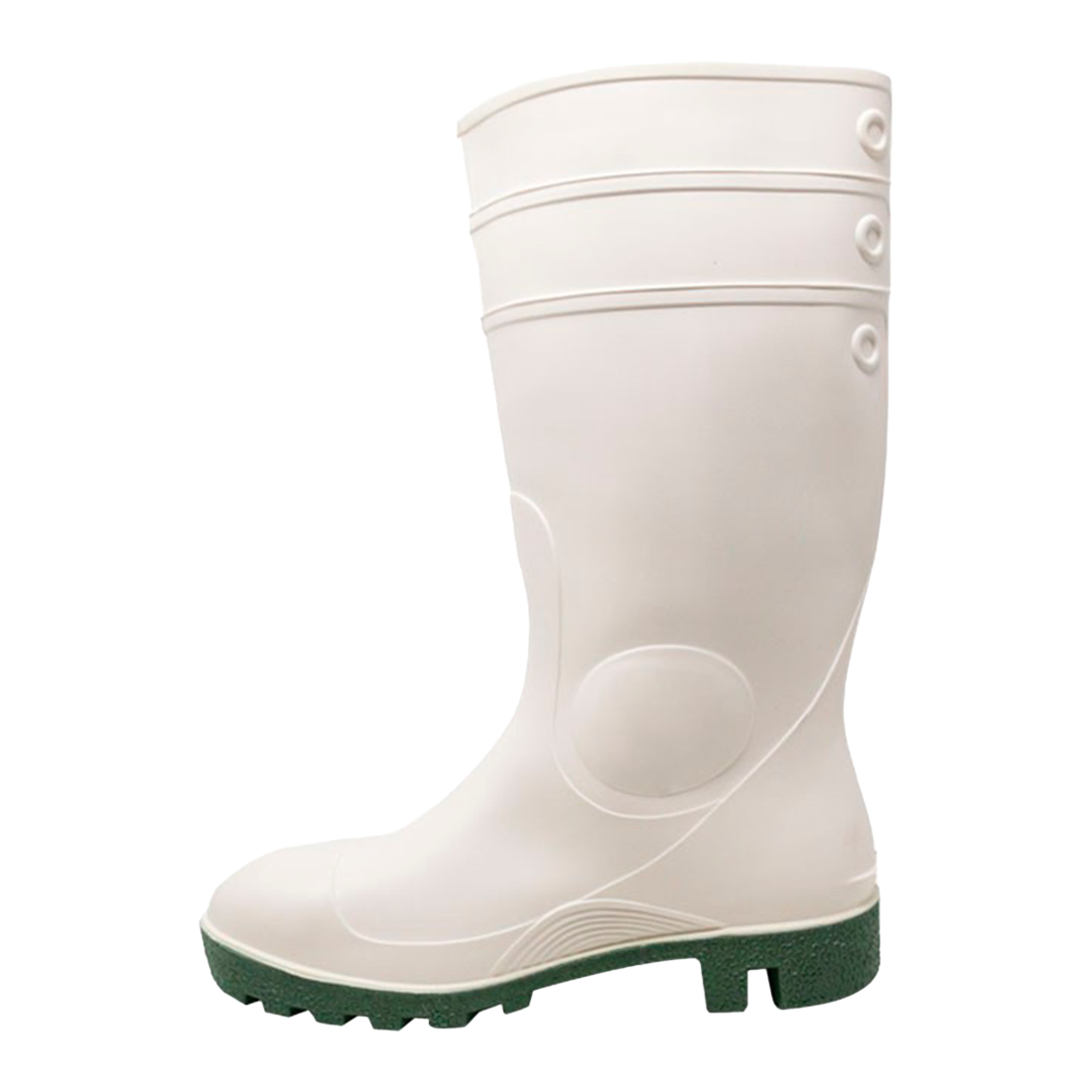 DUNLOP PP171BV06 TALLA 39 PAR DE BOTAS DE PVC CON PUNTA DE ACERO BLANCAS ALTAS