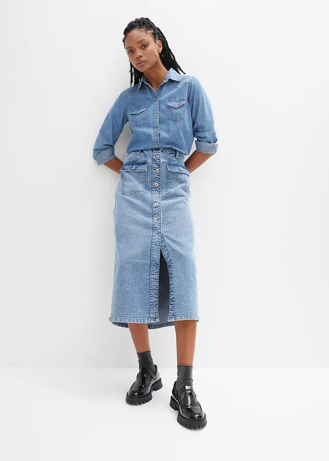 Falda vaquera Denim claro