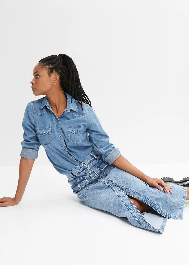 Falda vaquera Denim claro